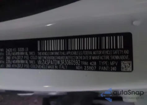 2024 Alfa Romeo Tonale Veloce Eawd z USA, uszkodzony, nr VIN ZASPATDW3R3060592